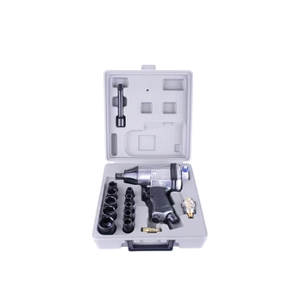 AIR HALF INCH IMPACT WRENCH KIT 17PCE SINGLE HAMMER