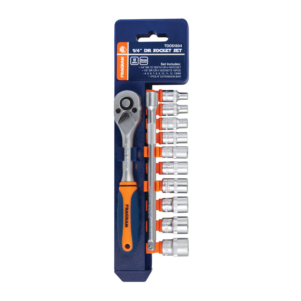 FRAGRAM 1/4' SOCKET SET 12 PC 4MM - 13MM