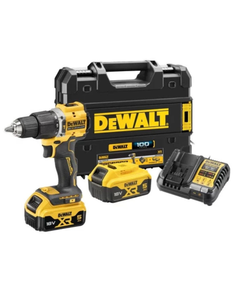 DEWALT CORDLESS HAMMER DRILL KIT 18V  2X5A.H