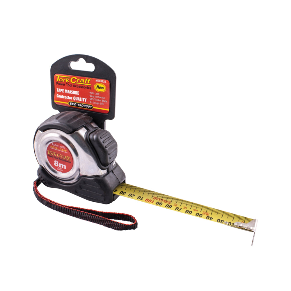 MEASURING TAPE SELF LOCK 8M X 25MM