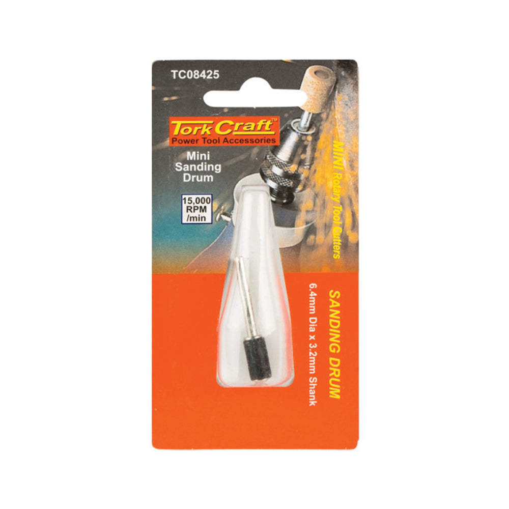 MINI SANDING DRUM 6.4MM X 3.2MM SHANK