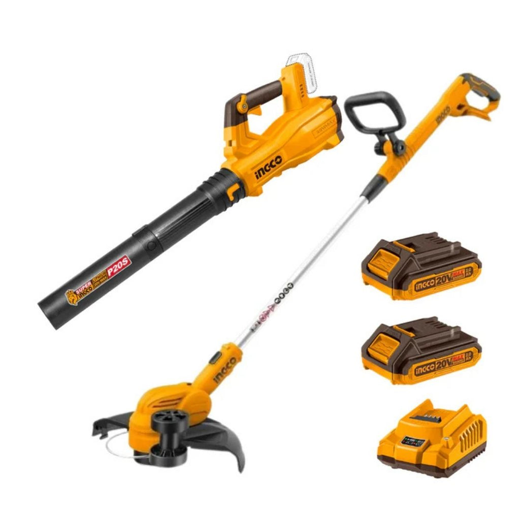 INGCO CORDLESS 2 IN 1 COMBO GRASS TRIMMER-BLOWER 20V
