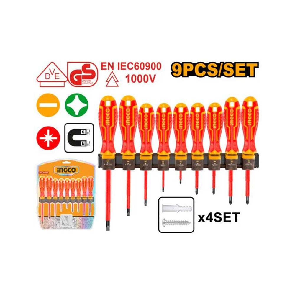 INGCO S/DRIVER SET VDE 9PC