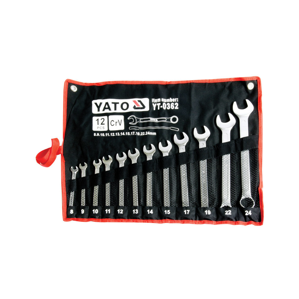 YATO SPANNER SET COMB 12PC 8-24