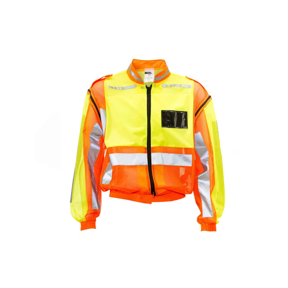 DROMEX VEST REFLECTIVE LIME/ORANGE DETACHABLE SLEEVE - SIZE- L