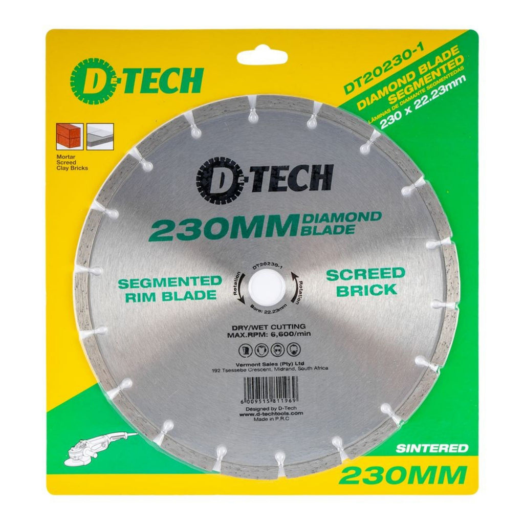 D TECH DIAMOND BLADE SEGMENTED STD 230MM