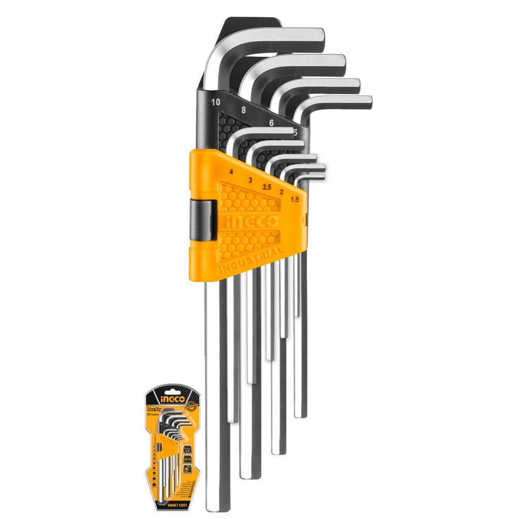 INGCO A/KEY  9PCE 1.5-10MM BP XL