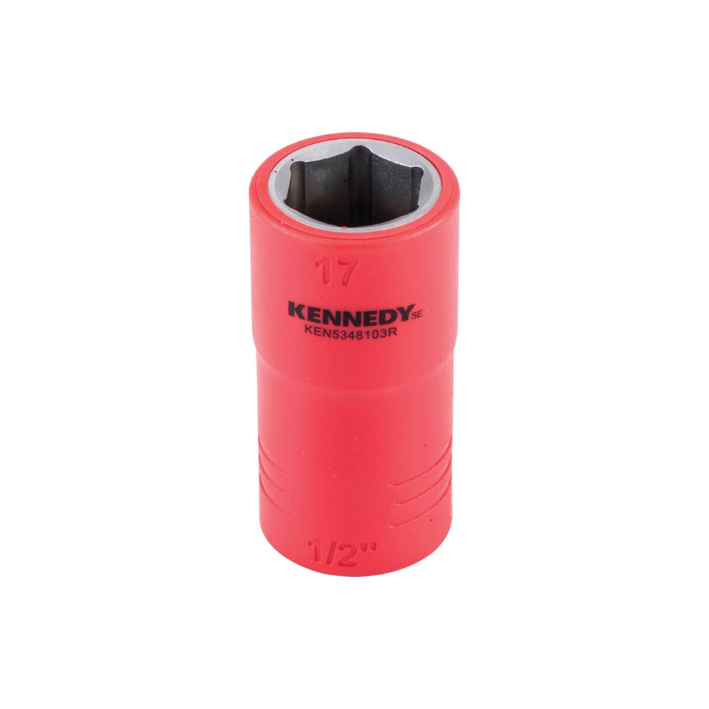 KENNEDY SE 1/2"" INSULATED HEXAGON SOCKETS-17MM
