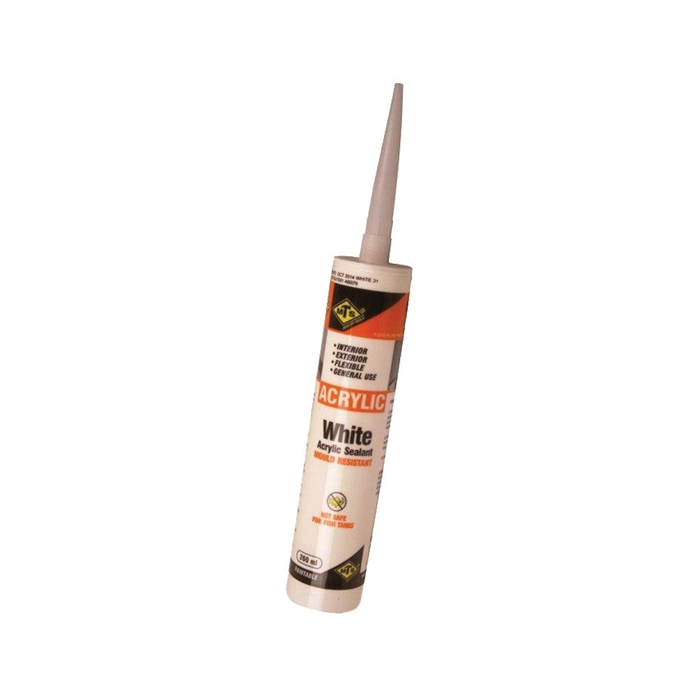 SILICONE MTS ACRYLIC WHITE 260ML (24)