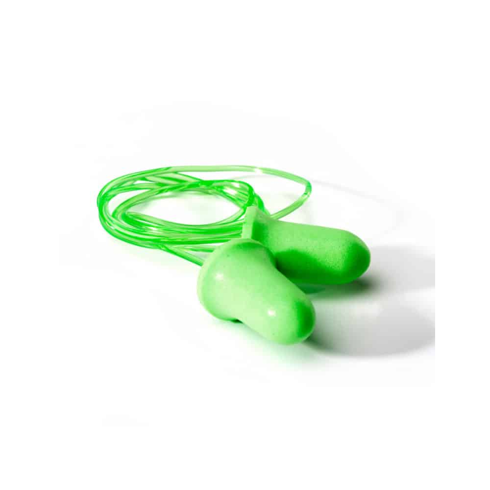 DROMEX FLUORESCENT FOAM EAR PLUG CORDED