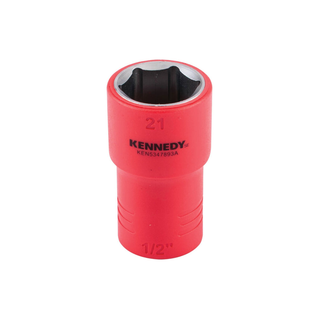 KENNEDY SE 1/2"" INSULATED HEXAGON SOCKETS-21MM