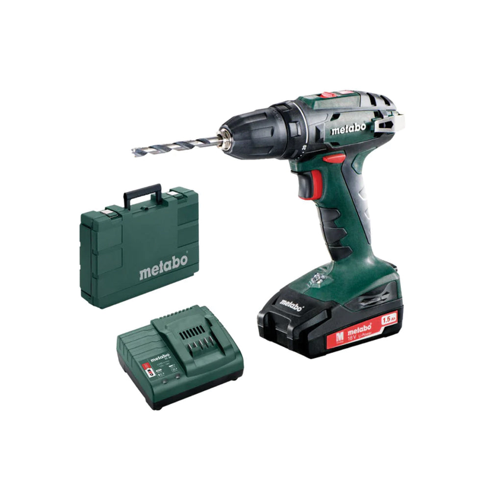 METABO CORDLESS DRILL/SCREWDRIVER BS 18 1.5A.H  SC30 CHARGER