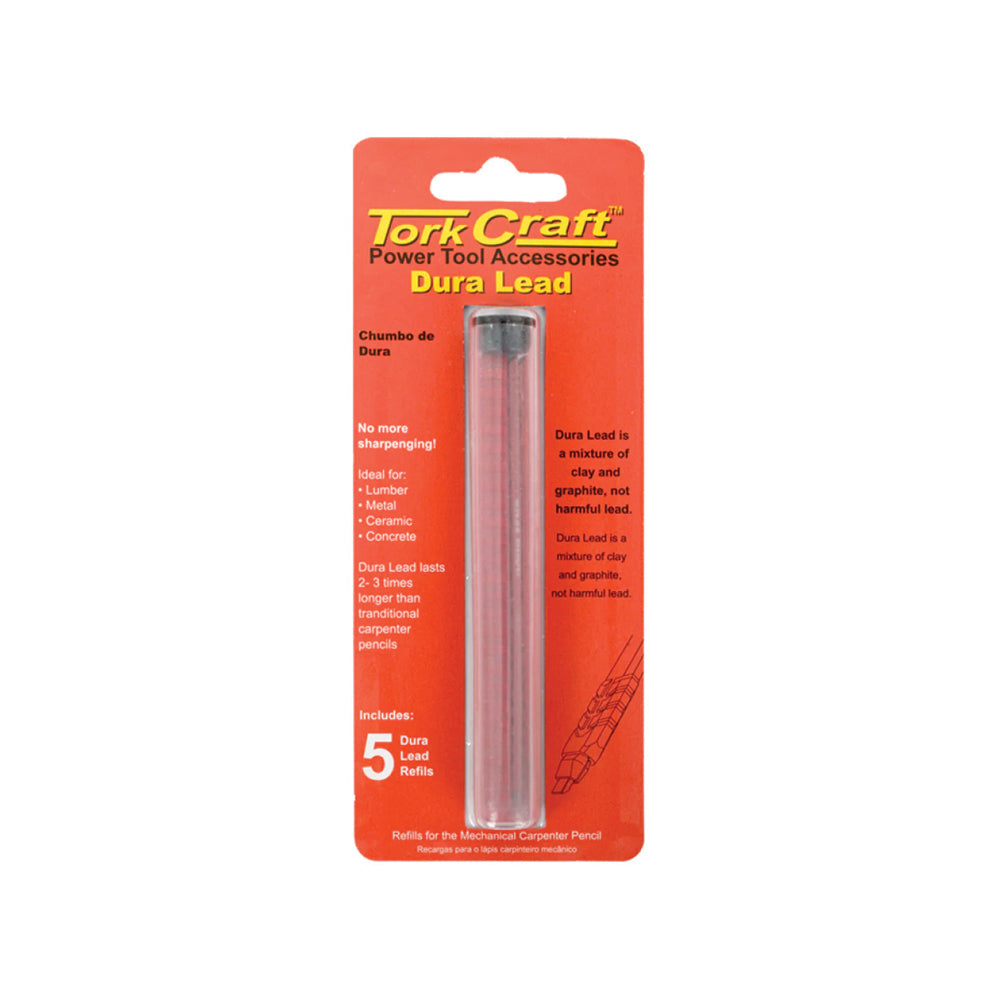 TORK CRAFT CARPENTERS PENCIL DURA LEAD REFILL 5PC RED