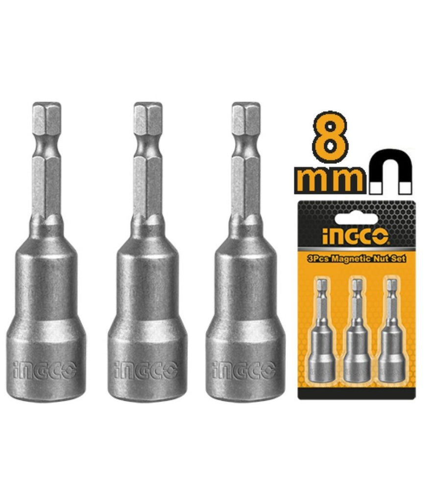 INGCO MAGNETIC NUT SETTER 8MM 3PC