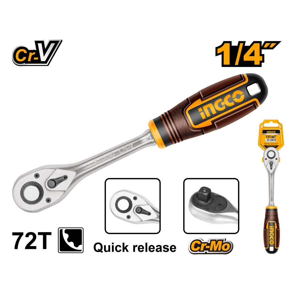 INGCO RATCHET 1/4" 45TEETH
