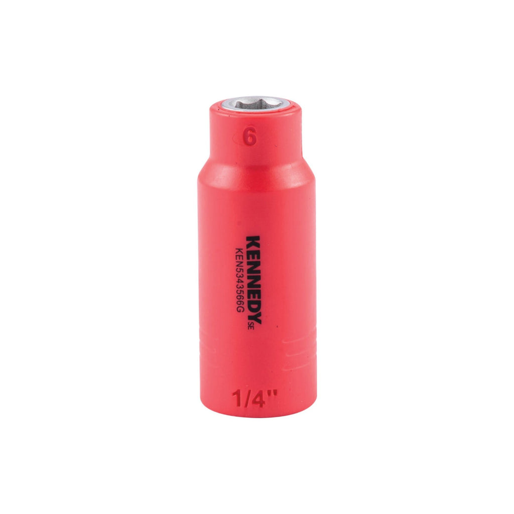 KENNEDY SE 1/4"" INSULATED HEXAGON SOCKETS-6MM