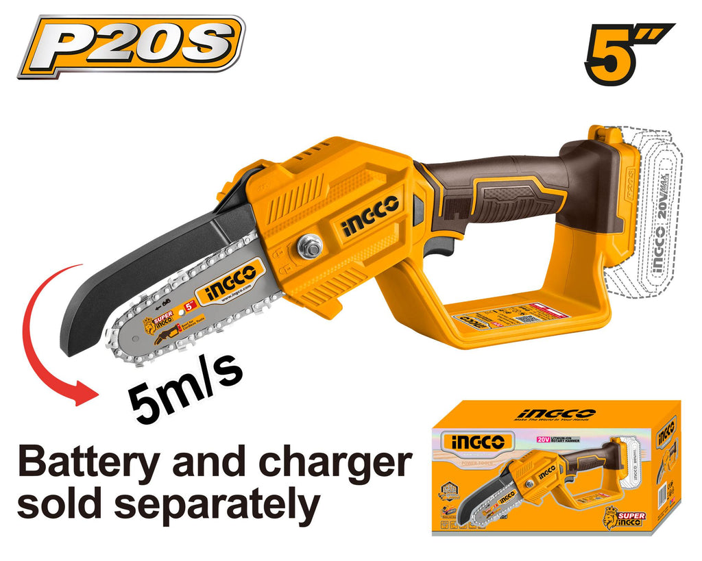 INGCO 20V PS+ PRUNER SAW 5INCH 130MM