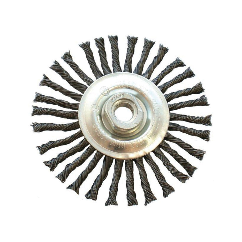 TORK CRAFT WIRE CUP BRUSH SINGLE SECTION TWISTED STINGER 115MMXM14 BLISTER