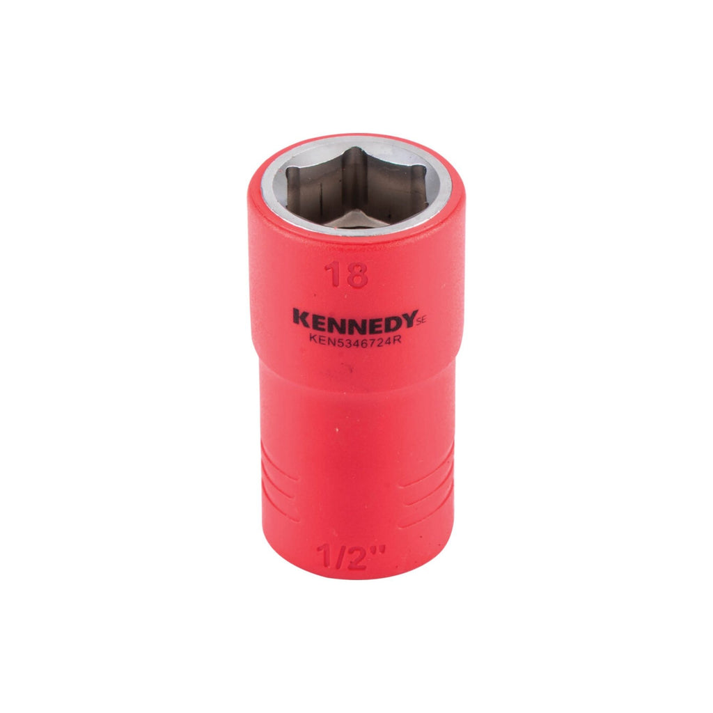 KENNEDY SE 1/2"" INSULATED HEXAGON SOCKETS-18MM