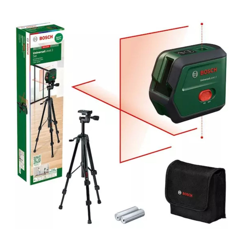BOSCH PROFESSIONAL CROSS LASER LEVEL UNIVERSALLEVEL 2 SET