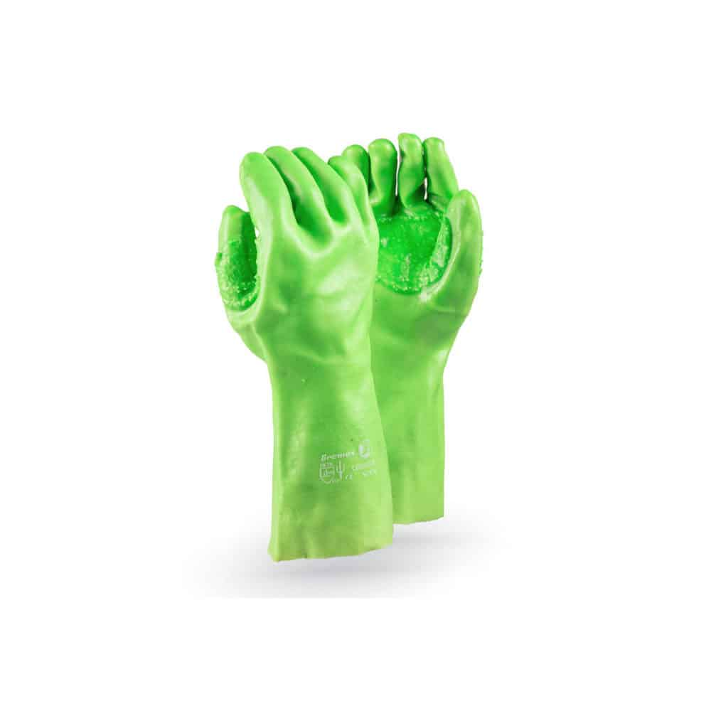 DROMEX CRONUS HI-VIS PVC GLOVES REINF ELBOW (72)