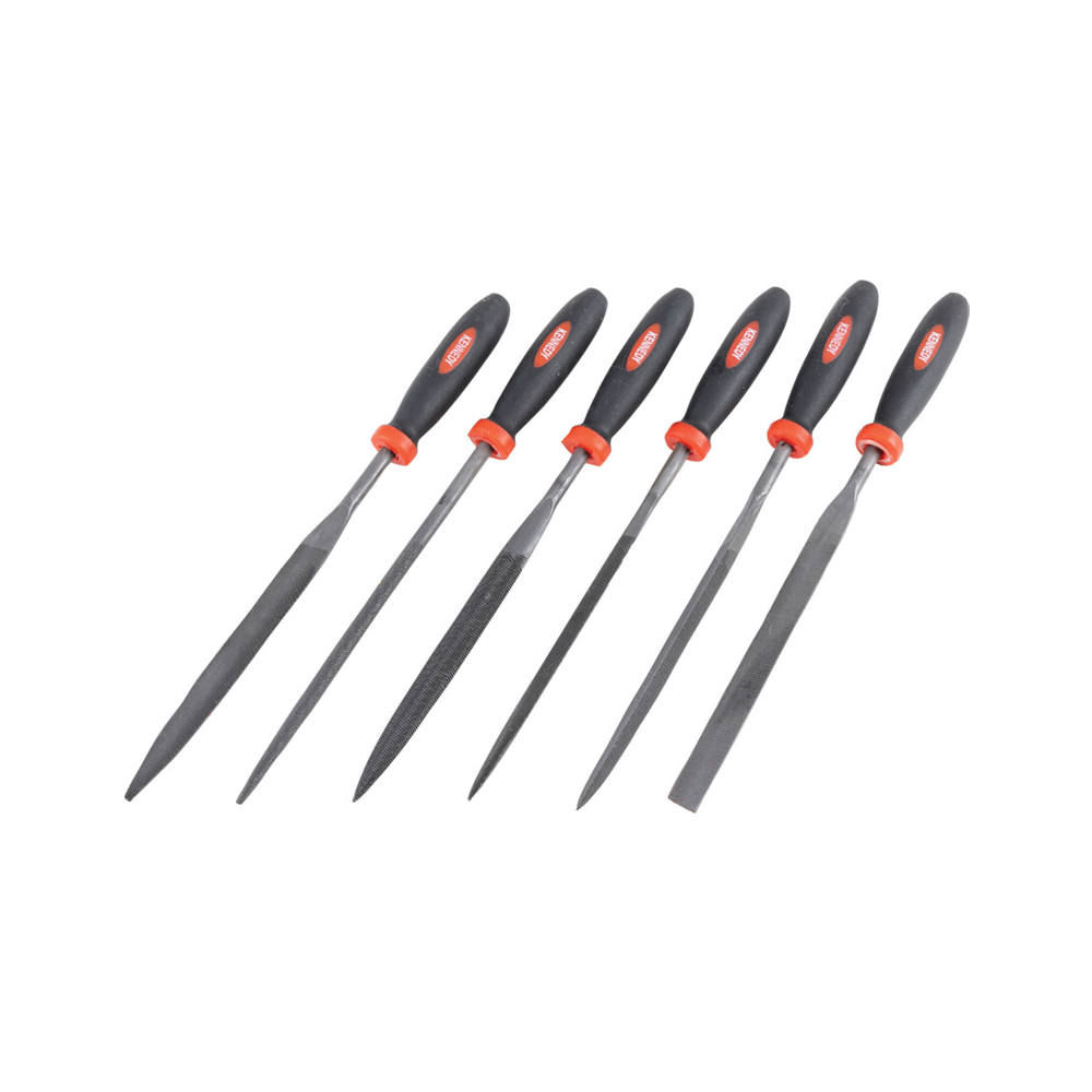 KENNEDY 16cm (6.1/2'') CUT 2 ASSORTED NEEDLE FILE SET-6PCE
