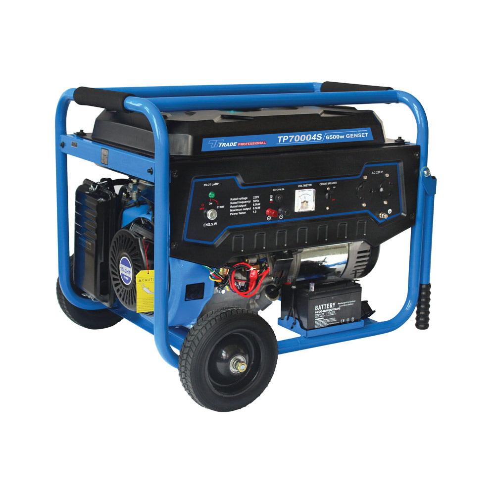 GENERATOR 6.5KW E/START PETROL T/P