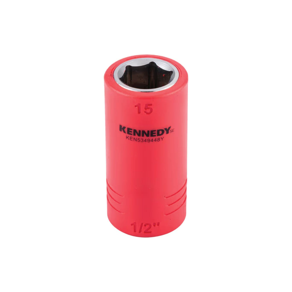 KENNEDY SE 1/2"" INSULATED HEXAGON SOCKETS-15MM