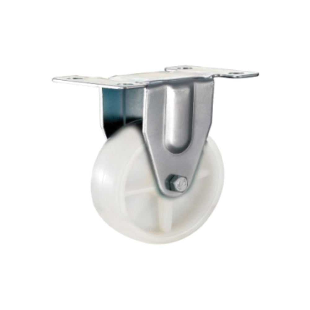 WHT PP/CASTOR FIXED 100MM