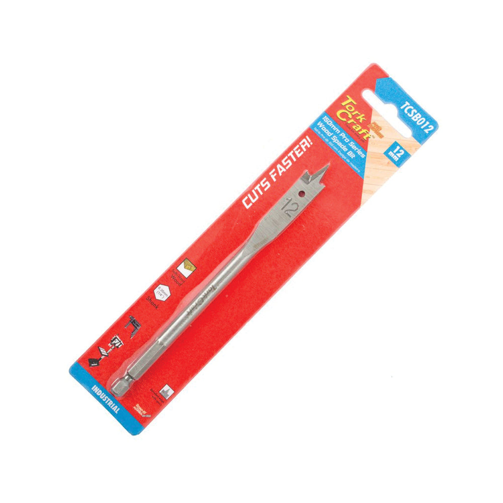 TORK CRAFT SPADE BIT PRO SERIES 12MM X 150MM