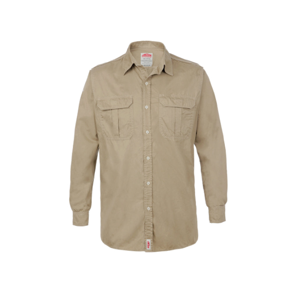 JONSSON LEGENDARY LONG SLEEVE SHIRT COLOUR-KHAKI SIZE-XL