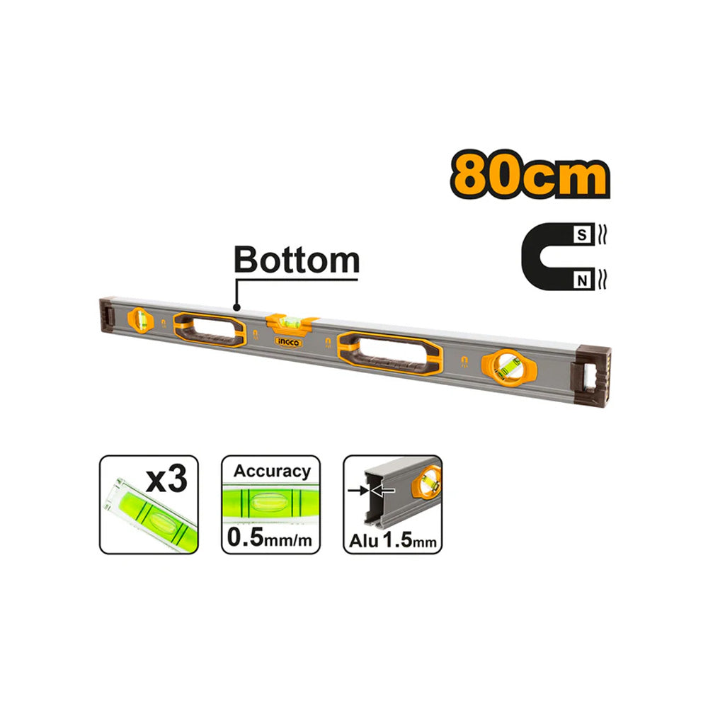 INGCO LEVEL ALUM WITH MAGNET 80CM