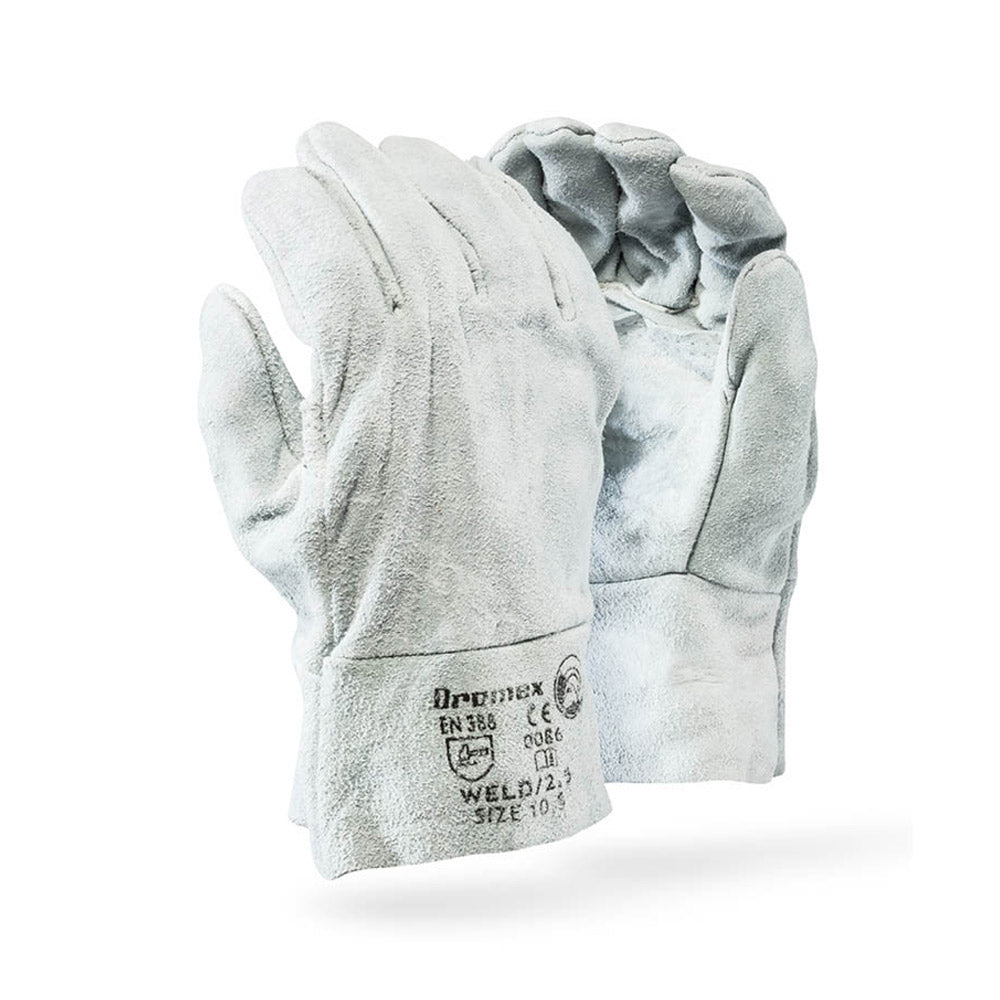 DROMEX GLOVES CHROME LEATHER DOUBLE PALM WRIST LENGHT(120)