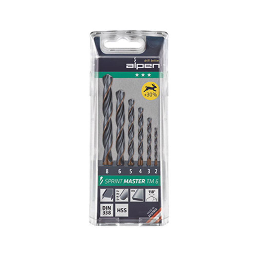 ALPEN SPRINT MASTER TM6 6-PCS 2 - 3 - 4 - 5 - 6 - 8MM HSS SET