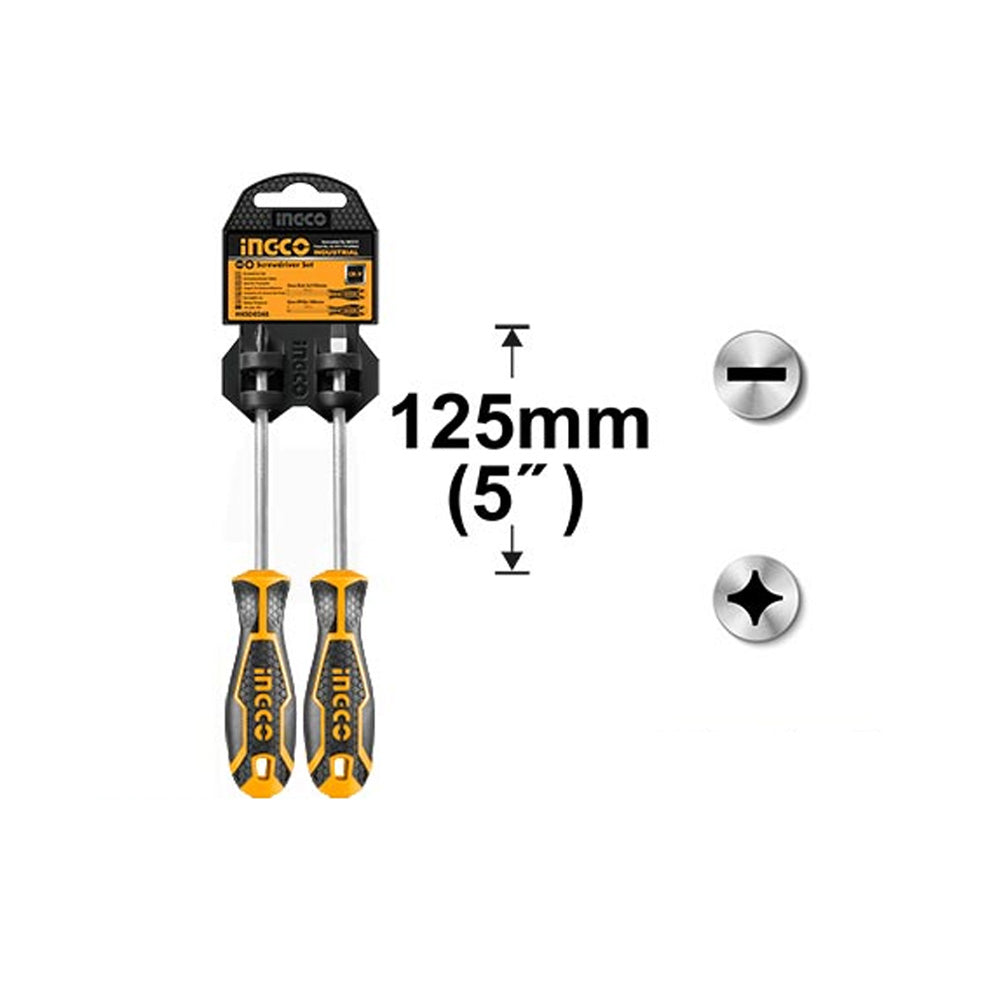 INGCO S/DRIVER SET PH/SL CRV 2PC