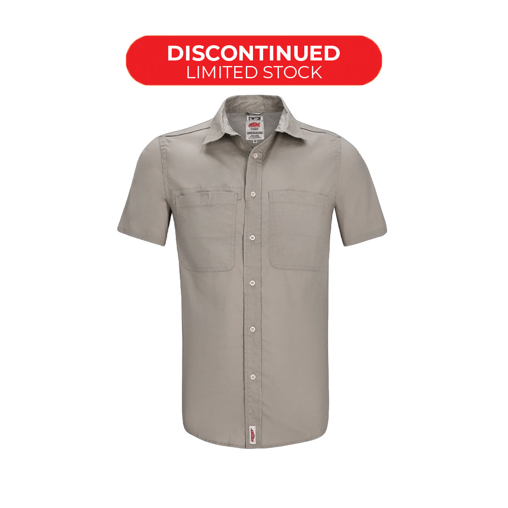 JONSSON STRETCH SHORT SLEEVE SHIRT COLOUR-PEBBLE  SIZE-XL