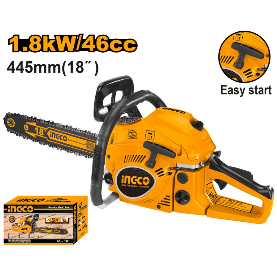 INGCO CHAINSAW 18INCH 46CC PET 2ST