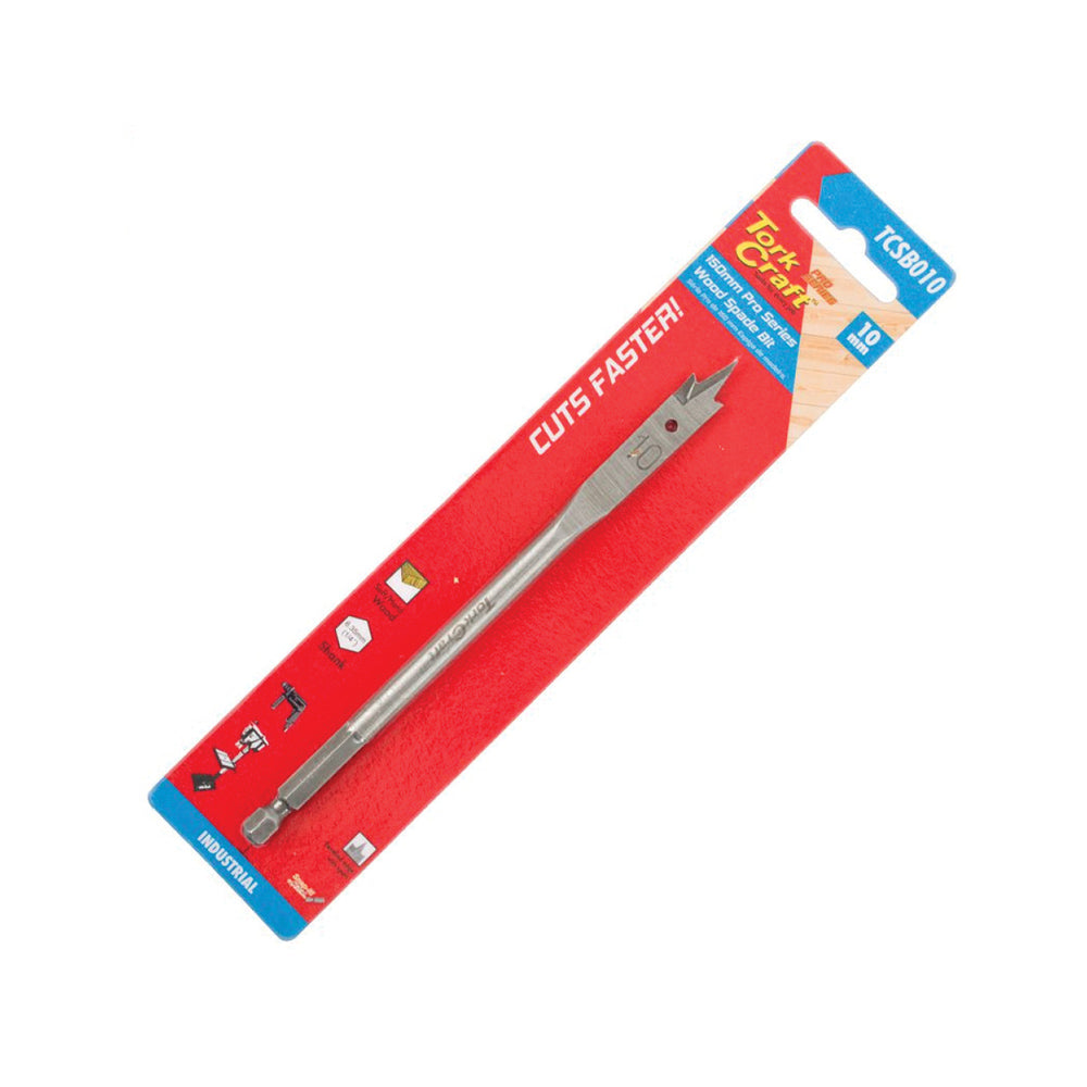 TORK CRAFT SPADE BIT PRO SERIES 10MM X 150MM