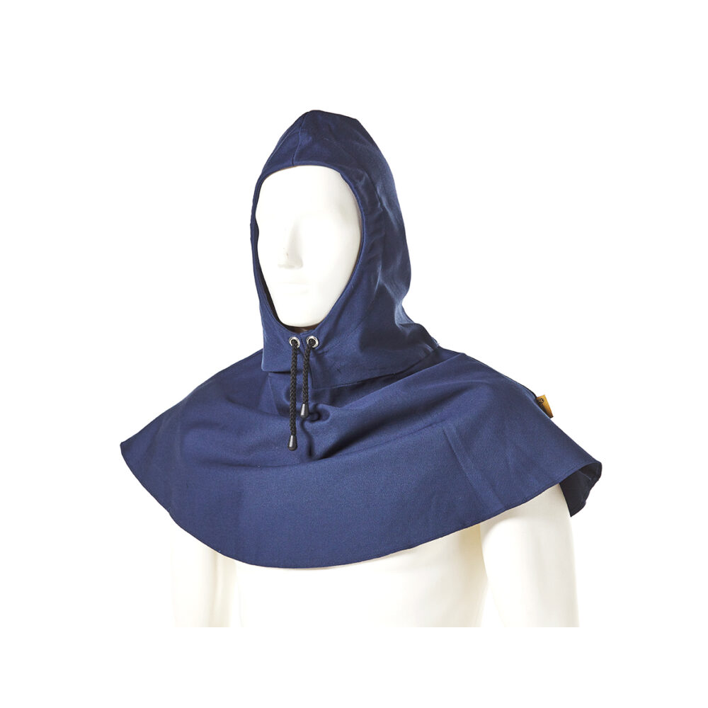 DROMEX D59 NAVY BLUE FLAME & ACID WELDERS HOOD - ONE SIZE
