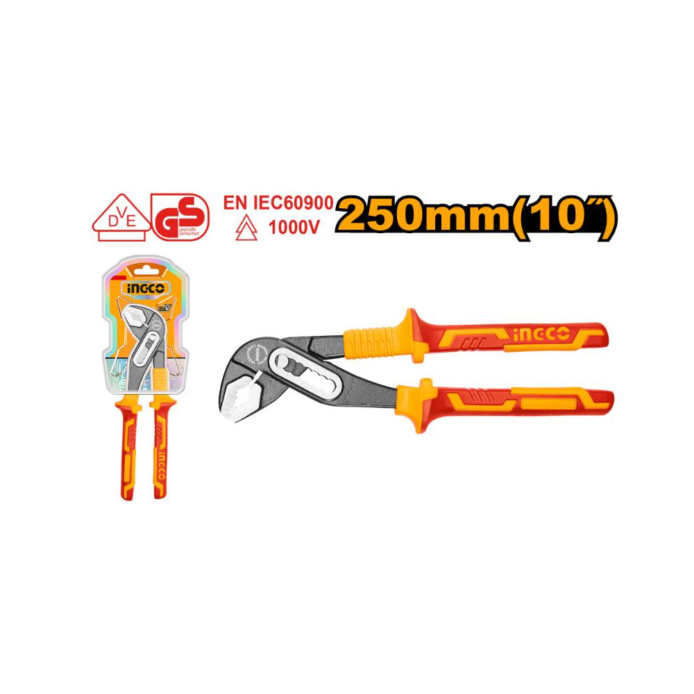 INGCO PLIER VDE 1000V 250MM WATER PUMP