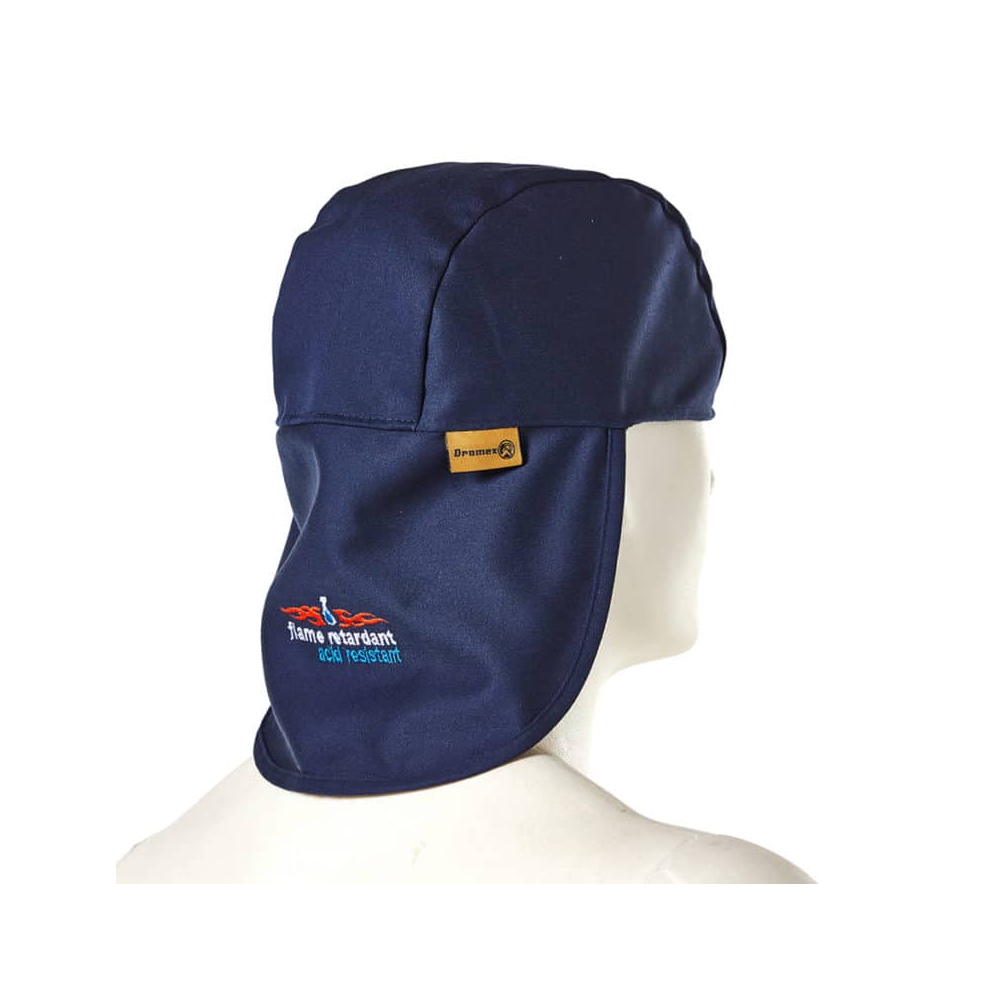 DROMEX D59 NAVY BLUE FLAME & ACID 3 PANEL WELDERS SKULL CAP