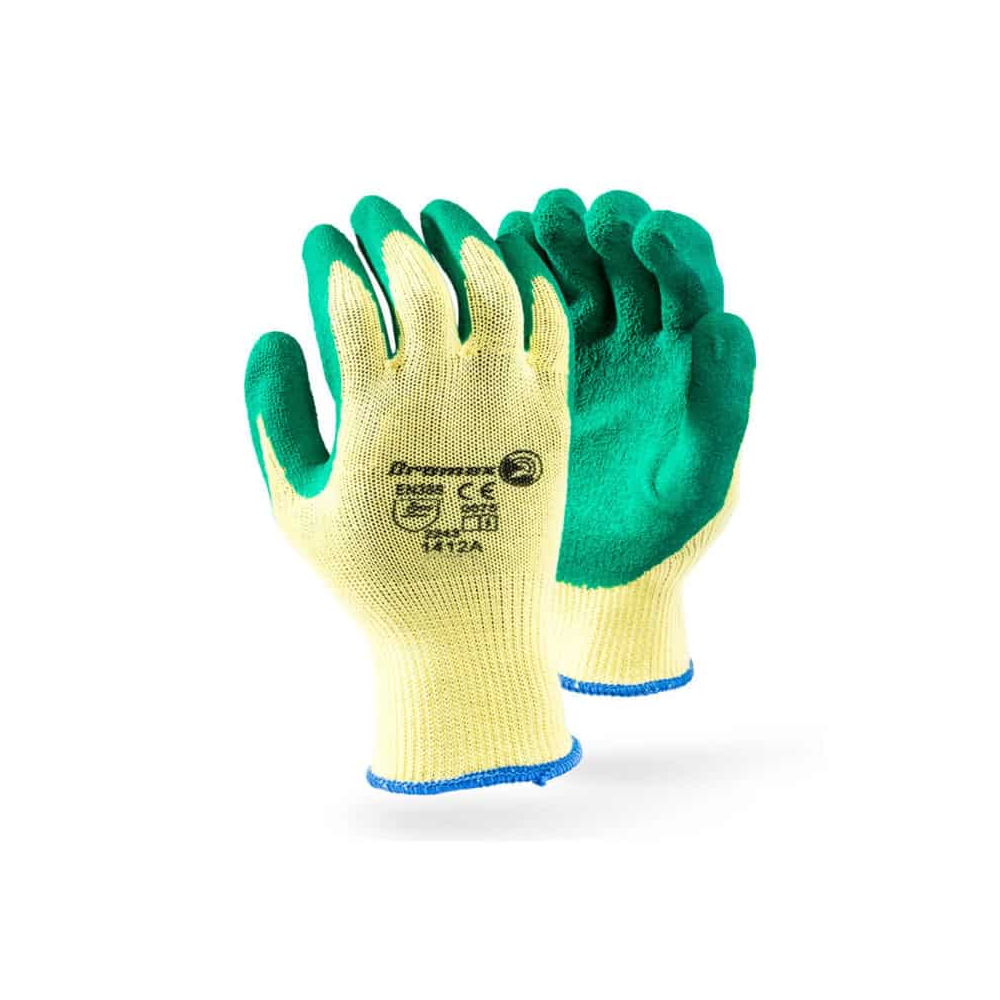 DROMEX GLOVE GRIPPER PALM COATED RUBBER YELLOW SIZE-8(120)
