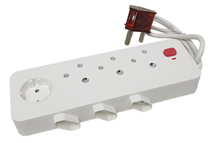 MULTIPLUG 3XSA+3X2-PIN+SCHUCKO EXTENDER C/W SURGE + O\L PROT
