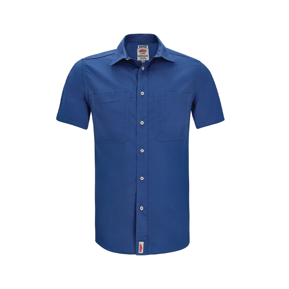 JONSSON STRETCH SHORT SLEEVE SHIRT COLOUR-AIRFORCE BLUE  SIZE-S
