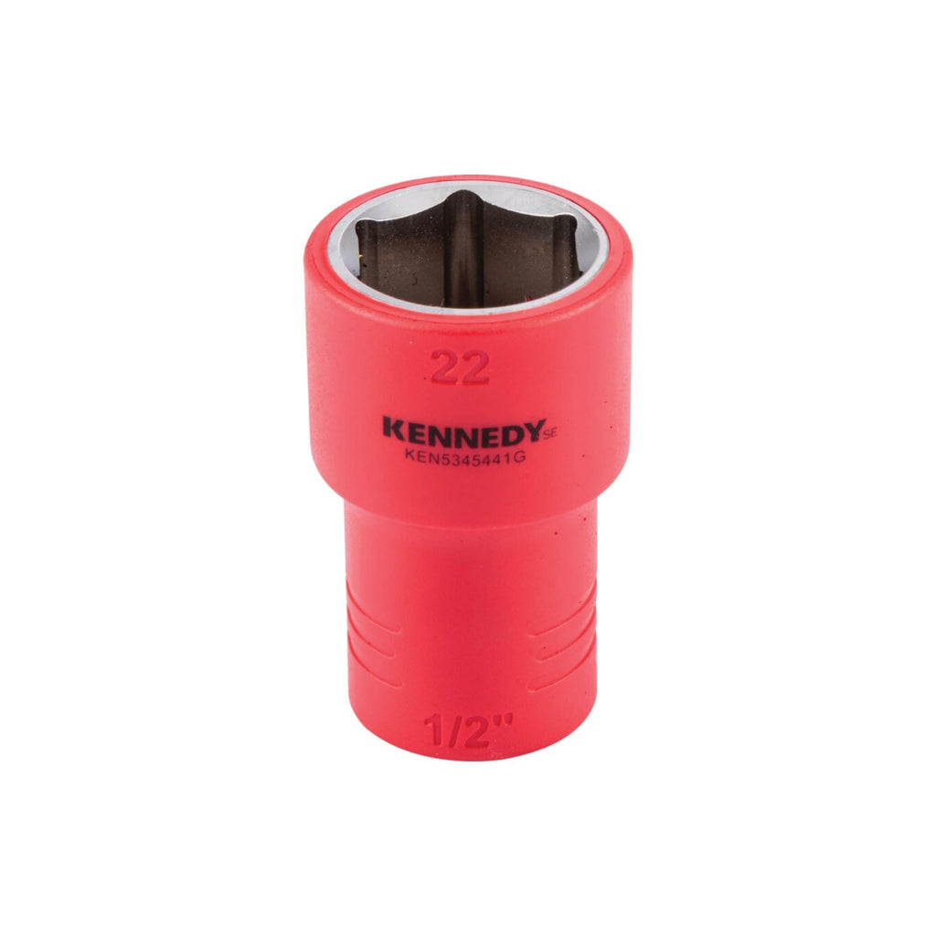 KENNEDY SE 1/2"" INSULATED HEXAGON SOCKETS-22MM