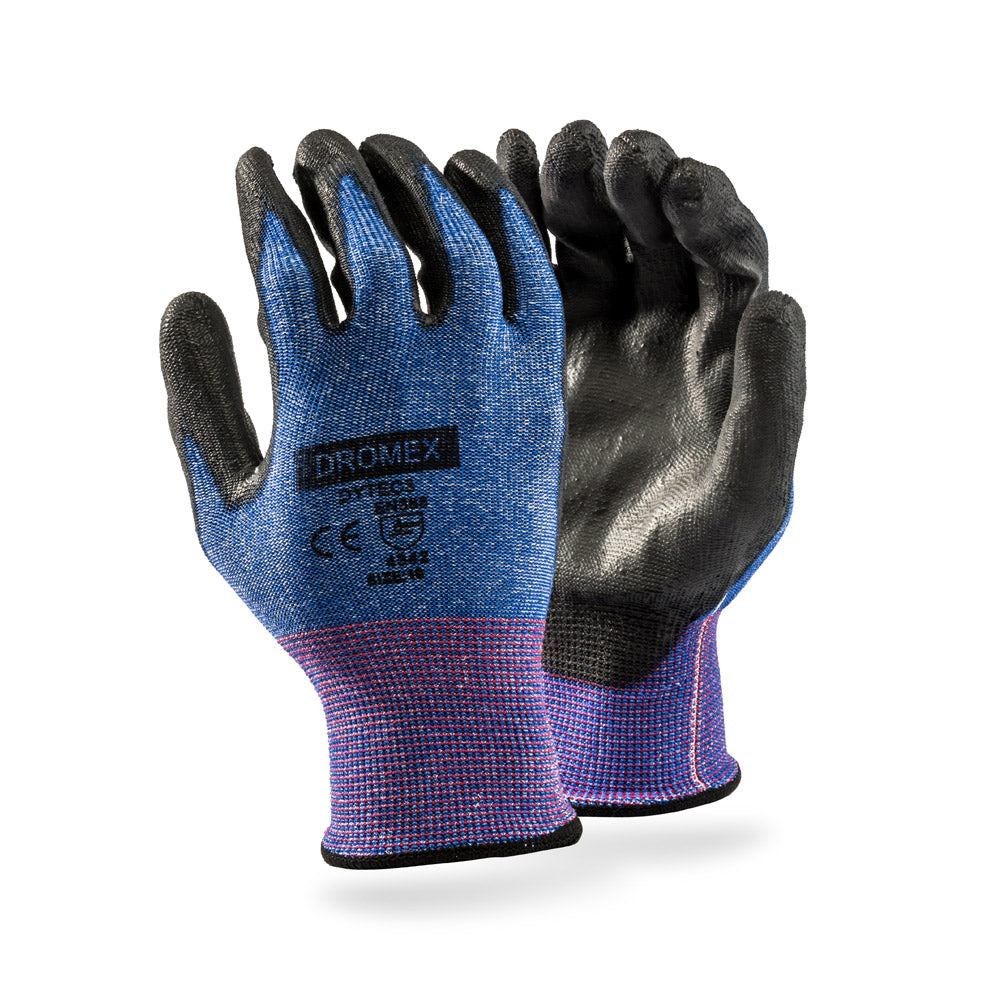 DROMEX DYTEC GLOVE PU PALM COATED CUT LEVEL 3 SIZE 8(120)