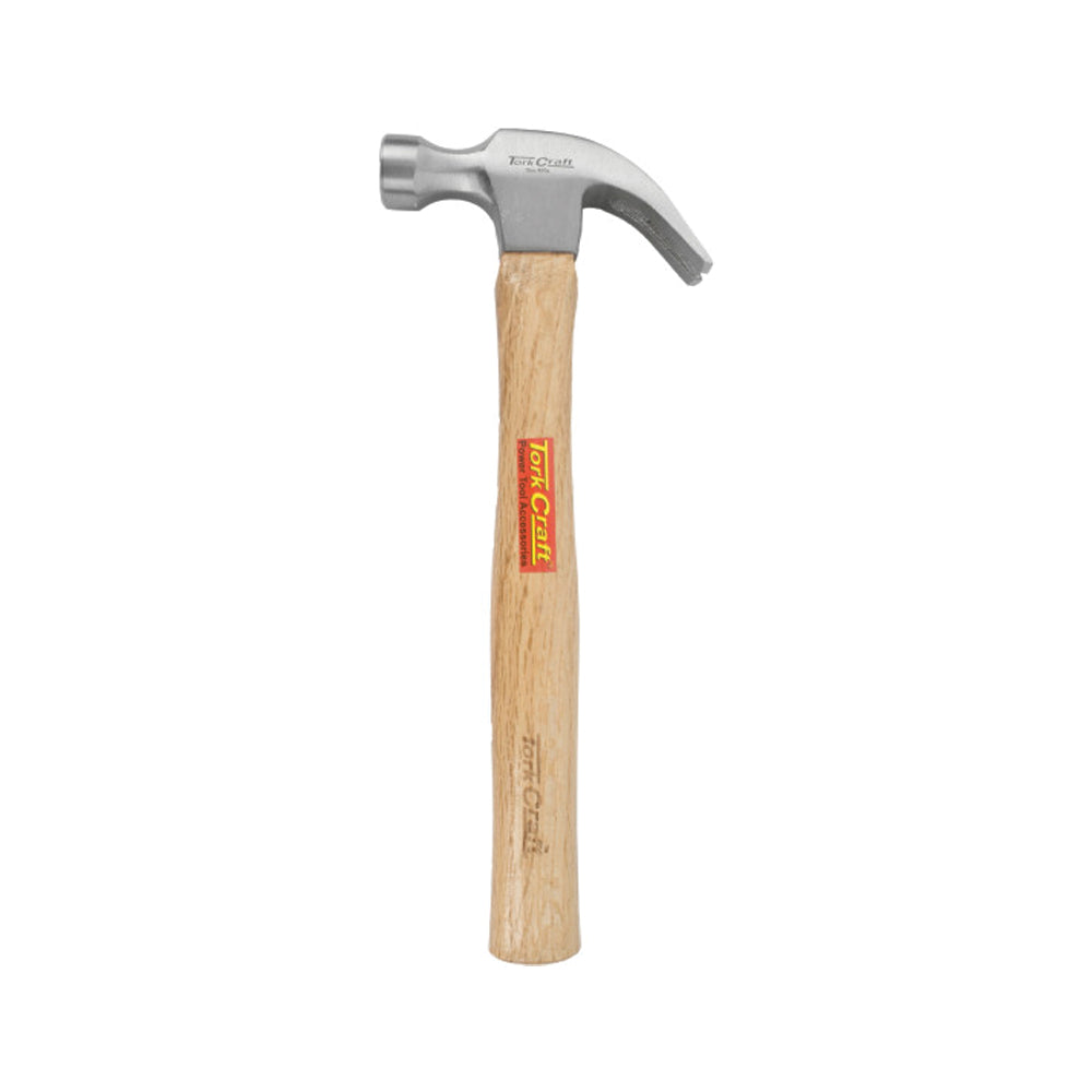 TORK CRAFT HAMMER CLAW 450G (16OZ) WOODEN HANDLE 280MM and FULL POL HEAD