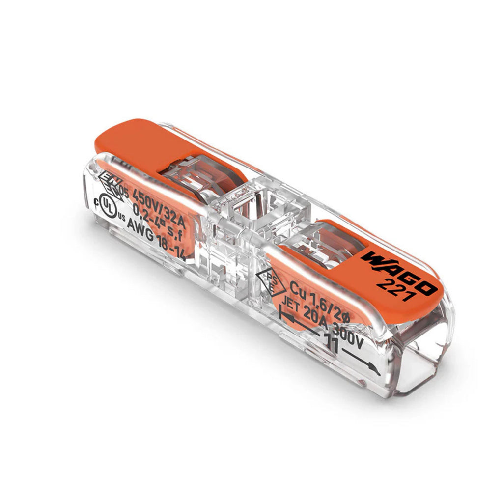 WAGO 221 LEVER TYPE INLINE SPLICING CONNECTOR 0.2-4MM2