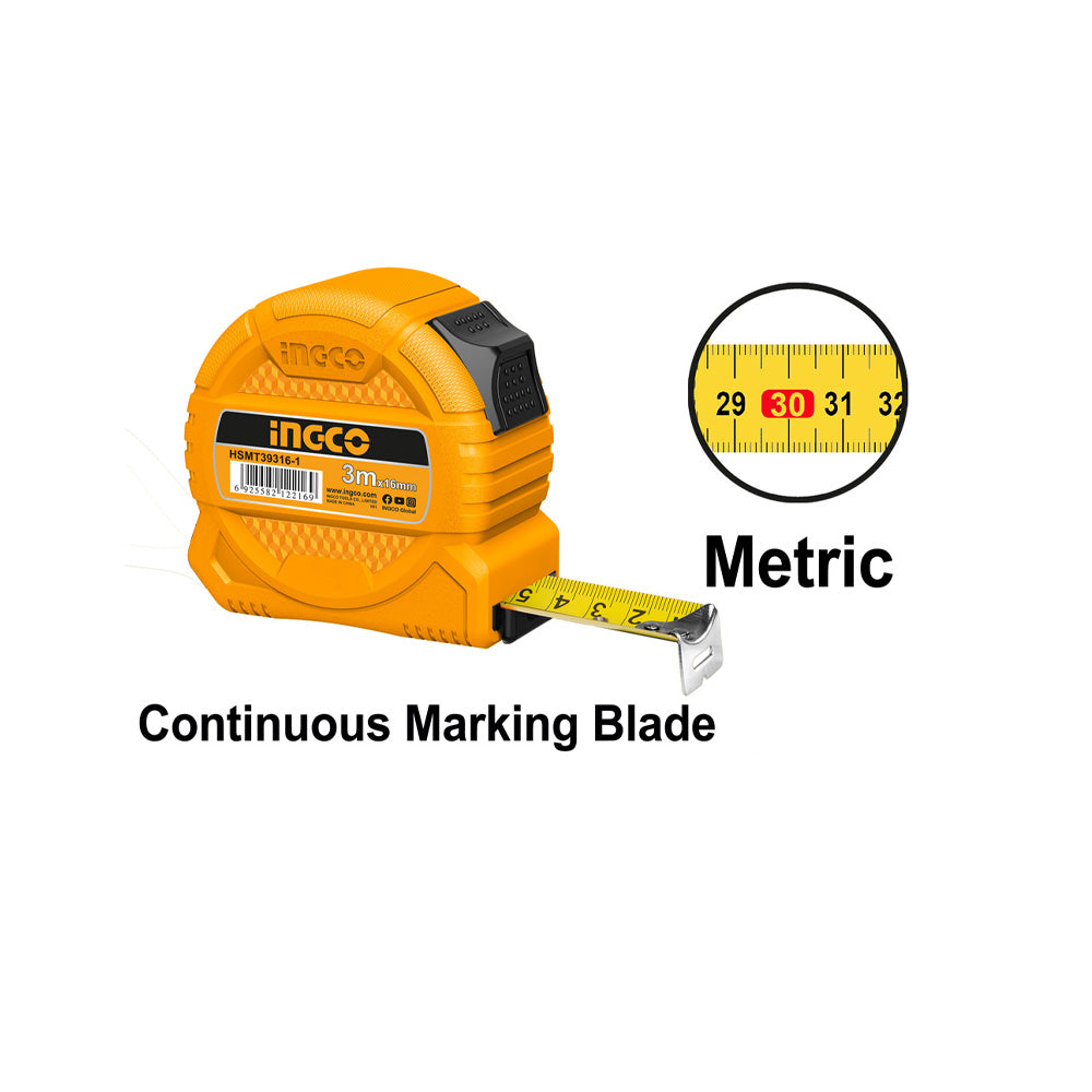 INGCO TAPE MEASURE ABS 3M X 16MM
