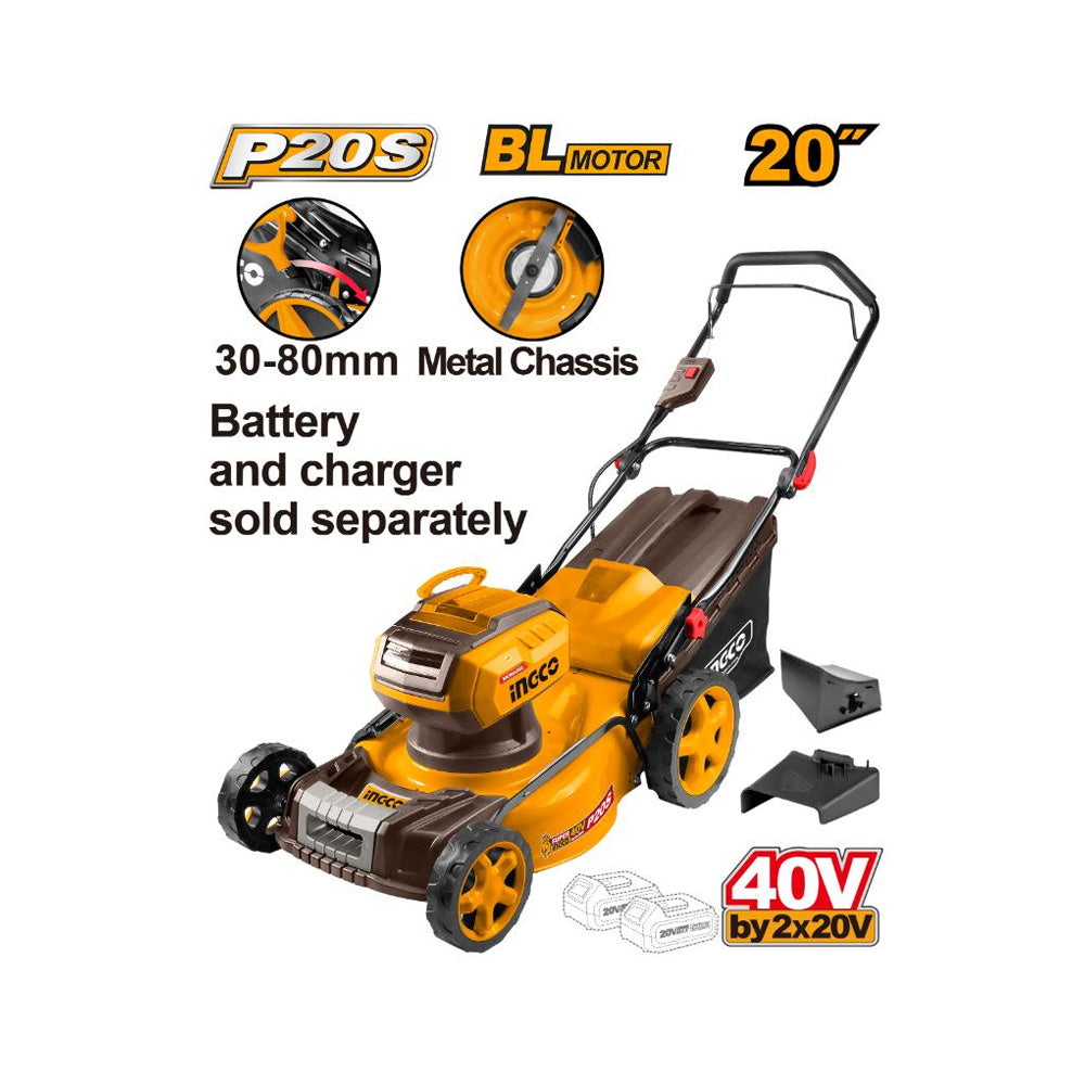INGCO CORDLESS LAWN MOWER 40V LITHIUM-ION